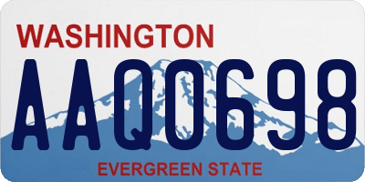 WA license plate AAQ0698