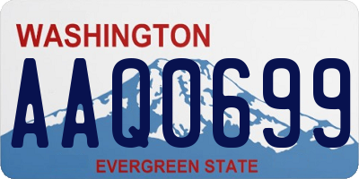 WA license plate AAQ0699