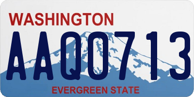 WA license plate AAQ0713