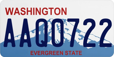 WA license plate AAQ0722