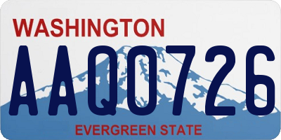 WA license plate AAQ0726
