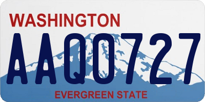 WA license plate AAQ0727