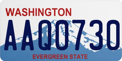 WA license plate AAQ0730