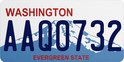 WA license plate AAQ0732