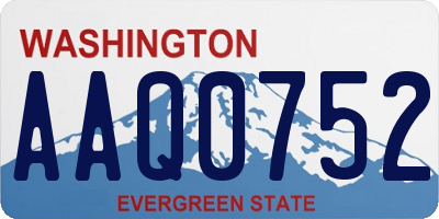 WA license plate AAQ0752