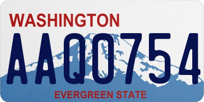 WA license plate AAQ0754