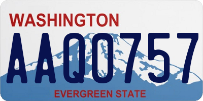 WA license plate AAQ0757