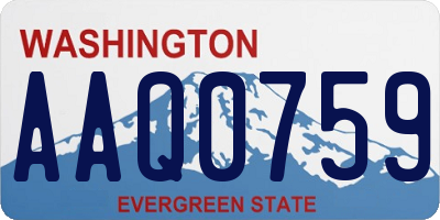WA license plate AAQ0759