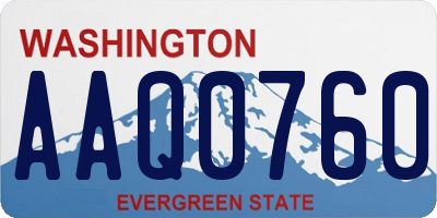 WA license plate AAQ0760