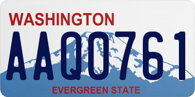 WA license plate AAQ0761