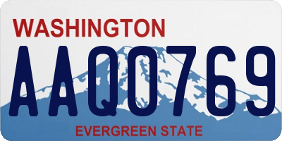 WA license plate AAQ0769