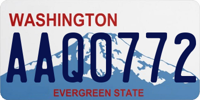 WA license plate AAQ0772