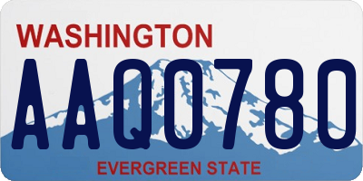 WA license plate AAQ0780