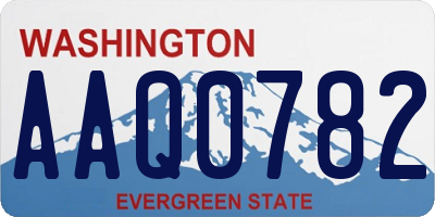 WA license plate AAQ0782