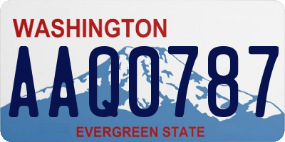 WA license plate AAQ0787