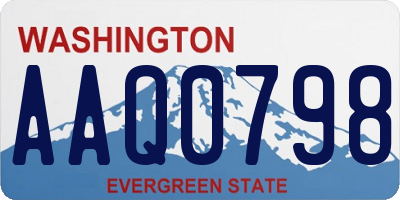WA license plate AAQ0798