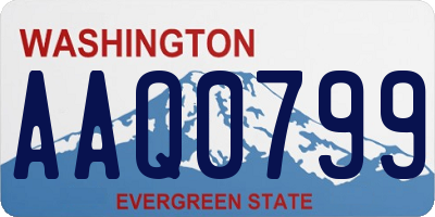 WA license plate AAQ0799