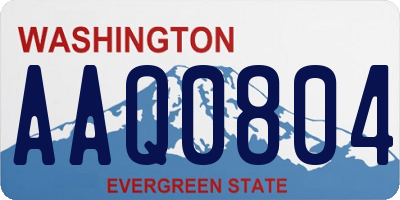 WA license plate AAQ0804