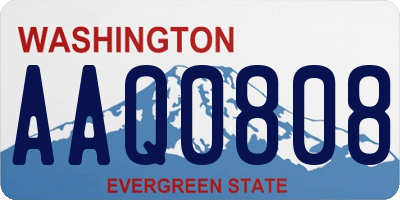WA license plate AAQ0808