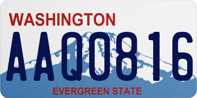 WA license plate AAQ0816