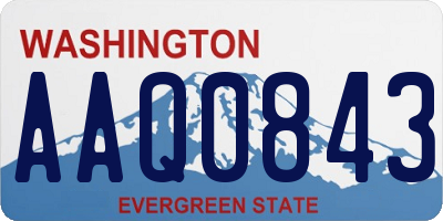 WA license plate AAQ0843