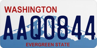 WA license plate AAQ0844