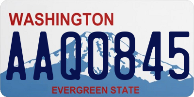 WA license plate AAQ0845