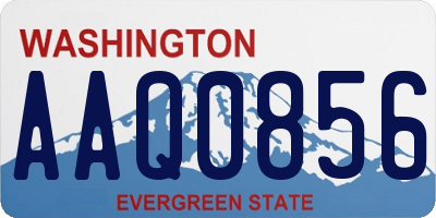 WA license plate AAQ0856