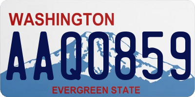 WA license plate AAQ0859