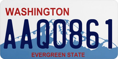 WA license plate AAQ0861