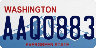 WA license plate AAQ0883