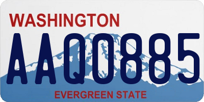 WA license plate AAQ0885