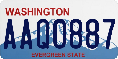 WA license plate AAQ0887