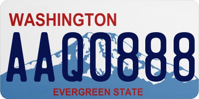WA license plate AAQ0888
