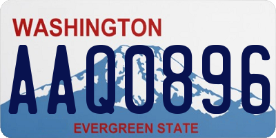 WA license plate AAQ0896