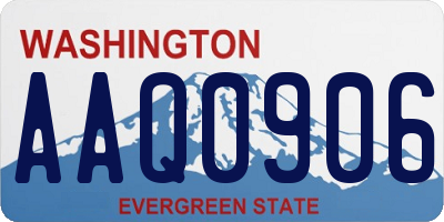 WA license plate AAQ0906
