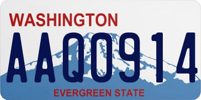 WA license plate AAQ0914