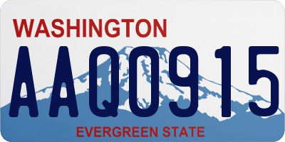 WA license plate AAQ0915