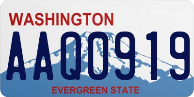WA license plate AAQ0919