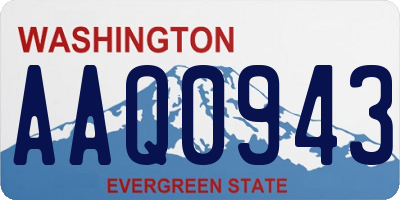 WA license plate AAQ0943