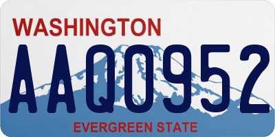 WA license plate AAQ0952