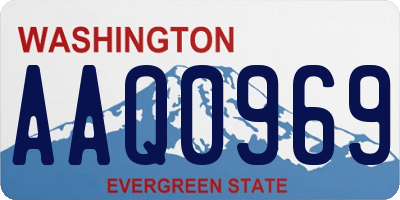 WA license plate AAQ0969