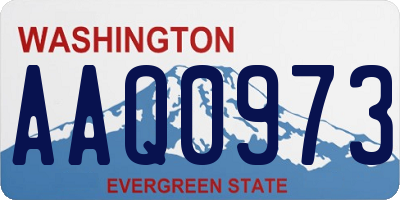 WA license plate AAQ0973
