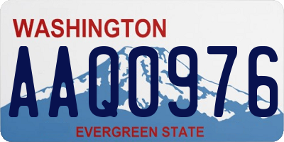 WA license plate AAQ0976