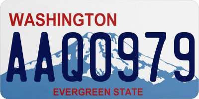 WA license plate AAQ0979