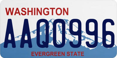 WA license plate AAQ0996