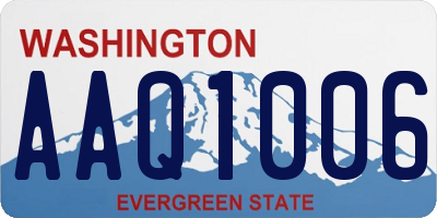WA license plate AAQ1006