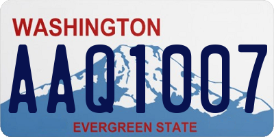 WA license plate AAQ1007