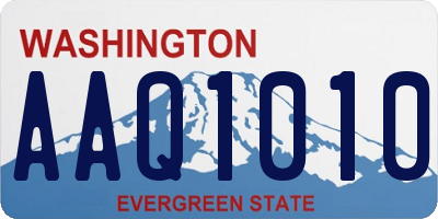 WA license plate AAQ1010