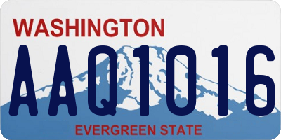 WA license plate AAQ1016